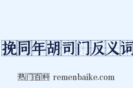 挽同年胡司门反义词是什么意思的图片